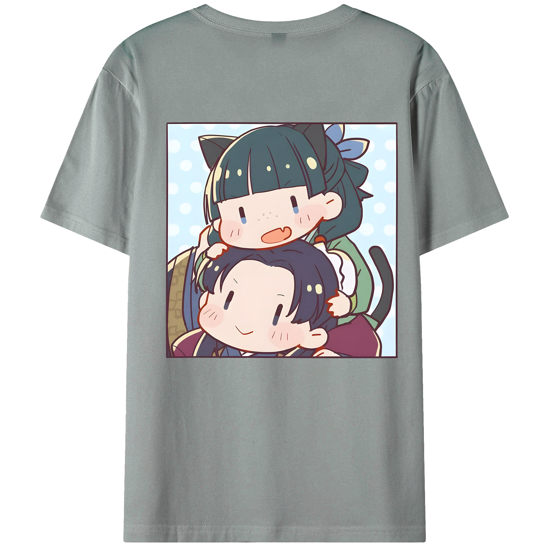 （画像用） 薬屋のひとりごと The Apothecary Diaries 綿100％ メンズ半袖Tシャツ（バックプリント） 通気性